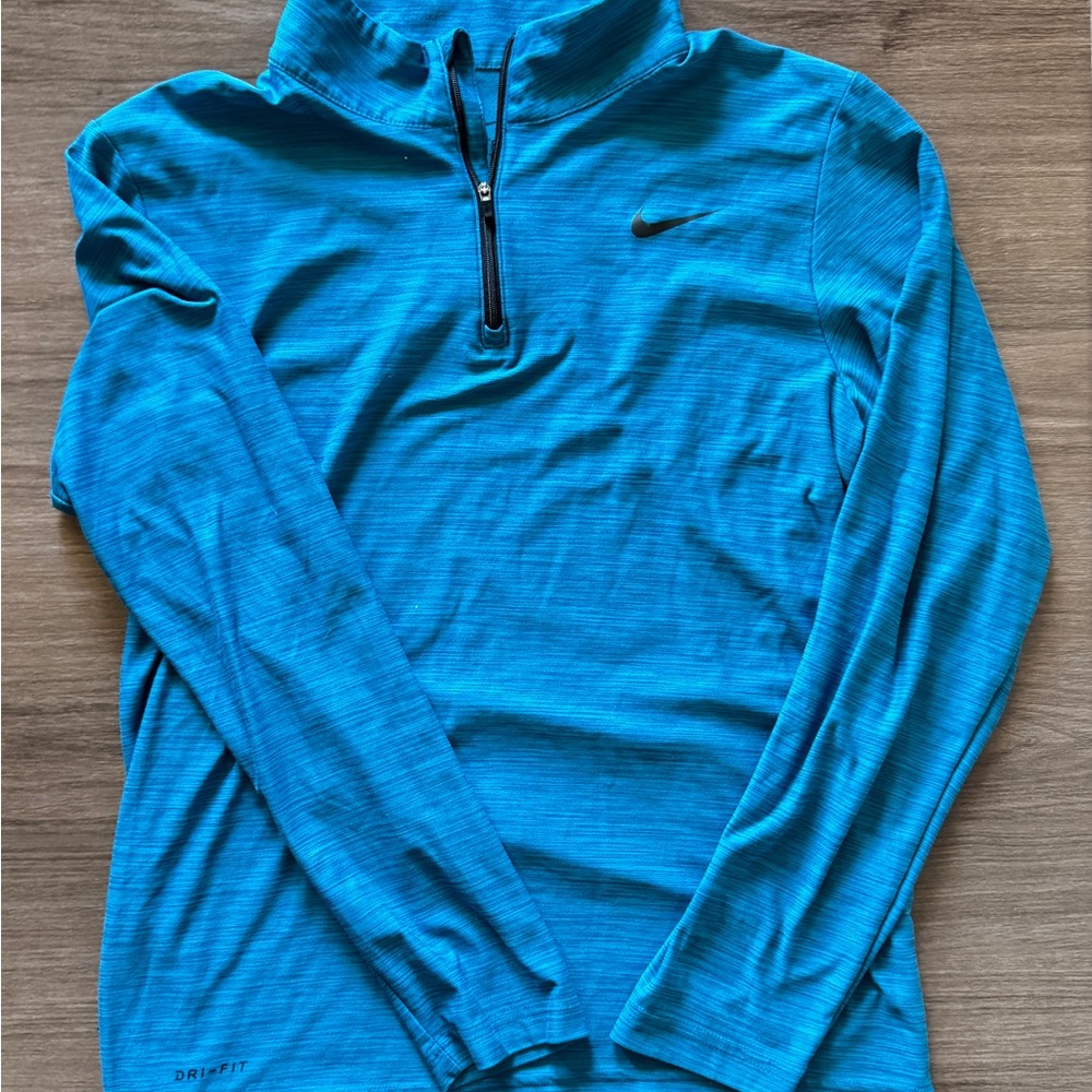 Men’s Nike Dri-FIT Bright Blue Quarter-Zip Top